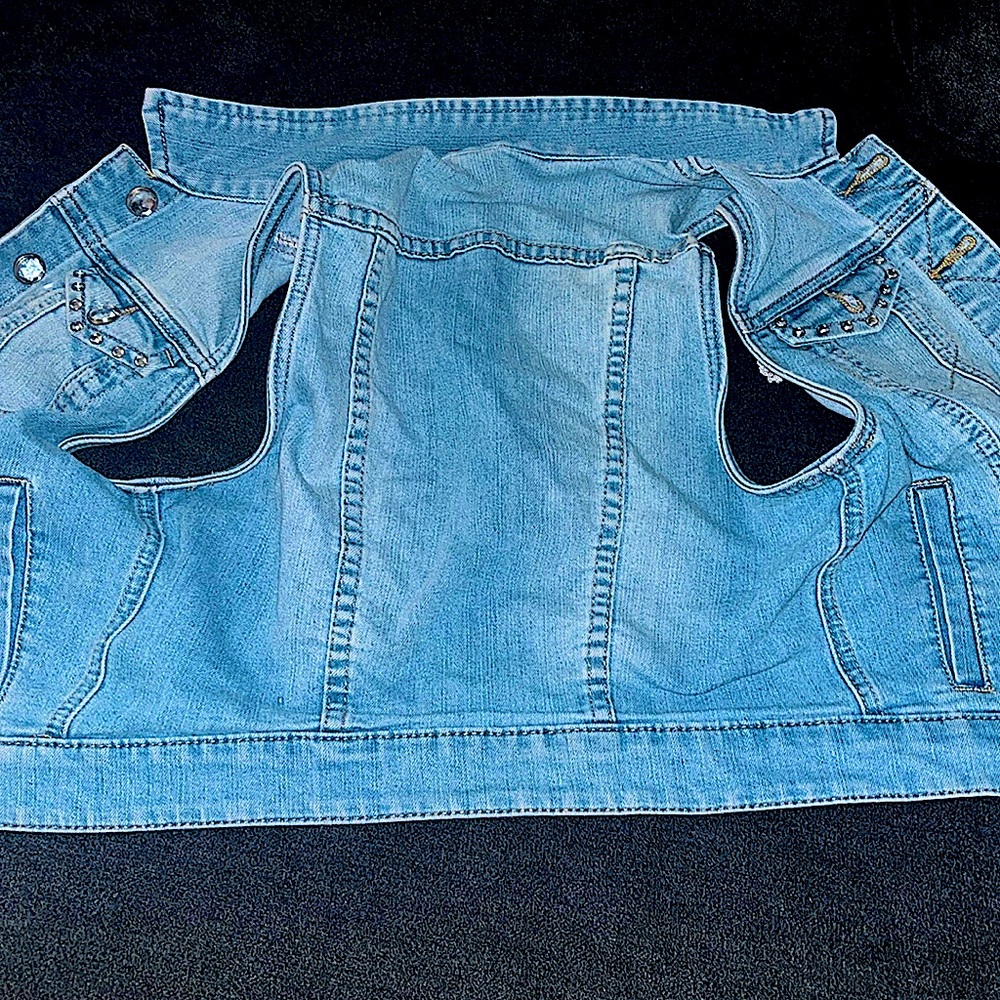 Blue Jean jacket with no sleeves for kids